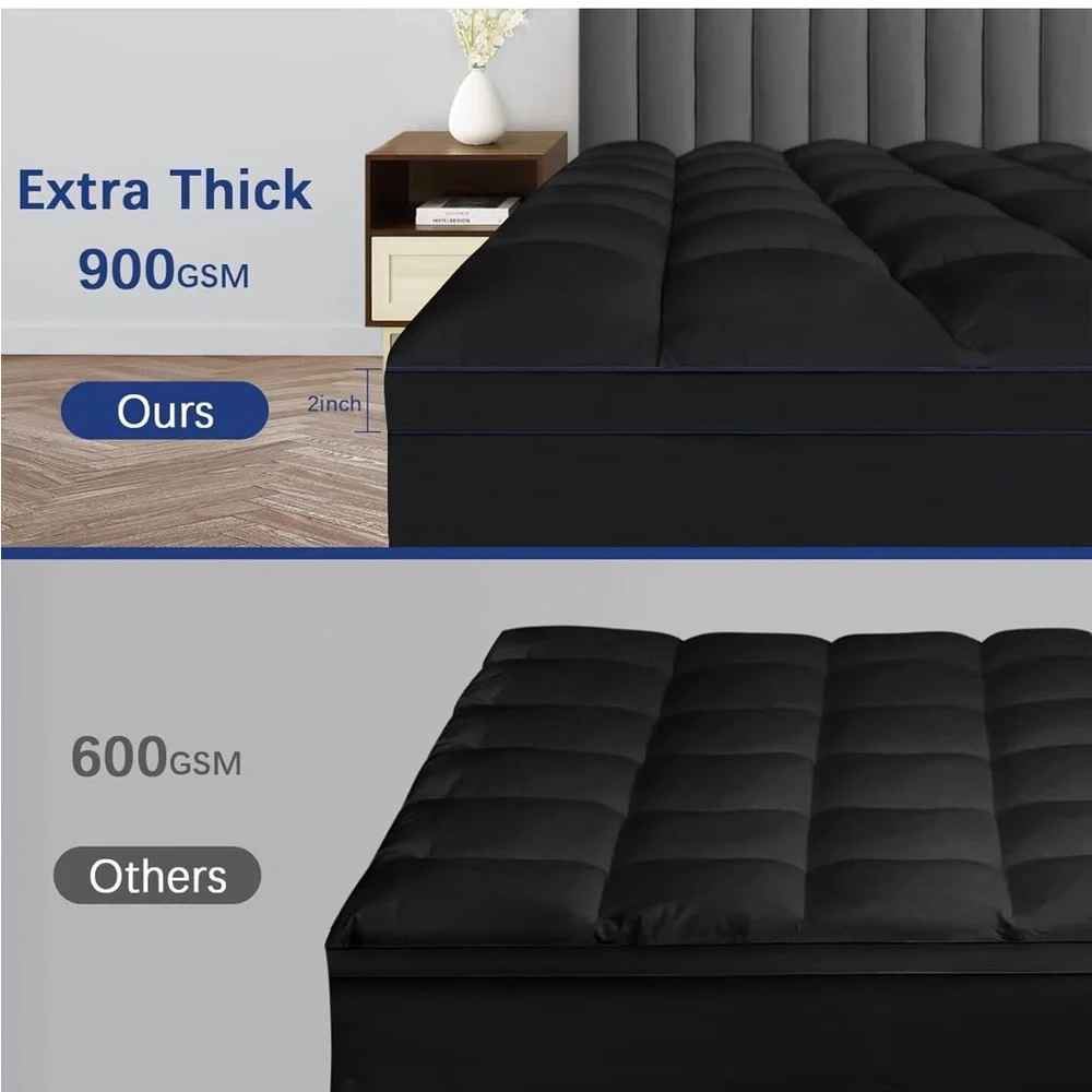 Luxurious Black Mattress Topper